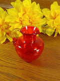 Vintage Miniature Red Crackle Glass Pitcher by Pilgrim Glass - Attic and Barn Treasures