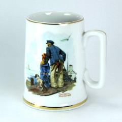 Norman Rockwell Looking Out To Sea 1985 Vintage Mug - Attic and Barn Treasures