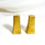 Vintage Gold Gilt and Porcelain Salt and Pepper Shakers Czechoslovakia - Attic and Barn Treasures