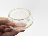 Vintage Jeanette Glass Snack Plate Saucer with Gold Trim - Attic and Barn Treasures