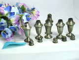 Antique Sterling Silver Lighthouse Style Salt Shakers Set of 6 - Attic and Barn Treasures