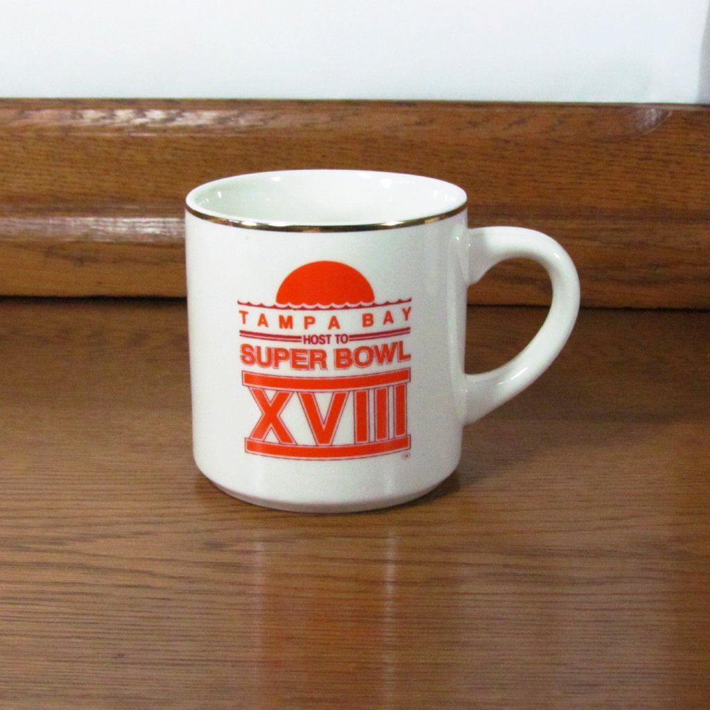 Vintage Super Bowl XVIII Coffee Cup Mug Collectible - Attic and Barn Treasures