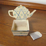 Vintage Hand Painted Metal Tin Tea Bag Holder RARE - Attic and Barn Treasures