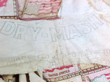 Antique Tobacco Premium Flags and Feed Sack Quilt Top - Attic and Barn Treasures