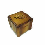 Vintage Swiss Made Wood Music Box with Edelweiss Flower - Attic and Barn Treasures