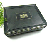 Vintage Hinged Mark IV Black Cigar Box - Attic and Barn Treasures