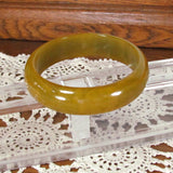 Vintage Wide Olive Green Marbled Bakelite Bangle Bracelet - Attic and Barn Treasures