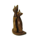 Vintage Wood Carving Siamese Cat Family - Attic and Barn Treasures