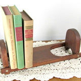 Vintage Wood Shelf Desktop Book Rack Bookend Folding - Attic and Barn Treasures