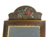 Antique Mirror in Hand Painted Wood Arch Top Frame - Attic and Barn Treasures